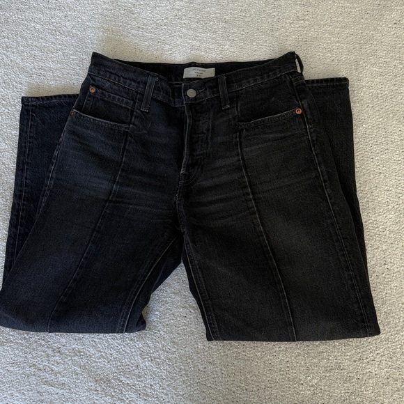 Levi's REVOLVE Altered Straight Leg Black Jeans Distressed Size 27 - Picture 11 of 14